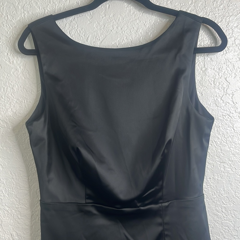 House of Harlow 1960 Black Boat Neck Low Back Mini Dress sz 6 - Picture 3 of 7